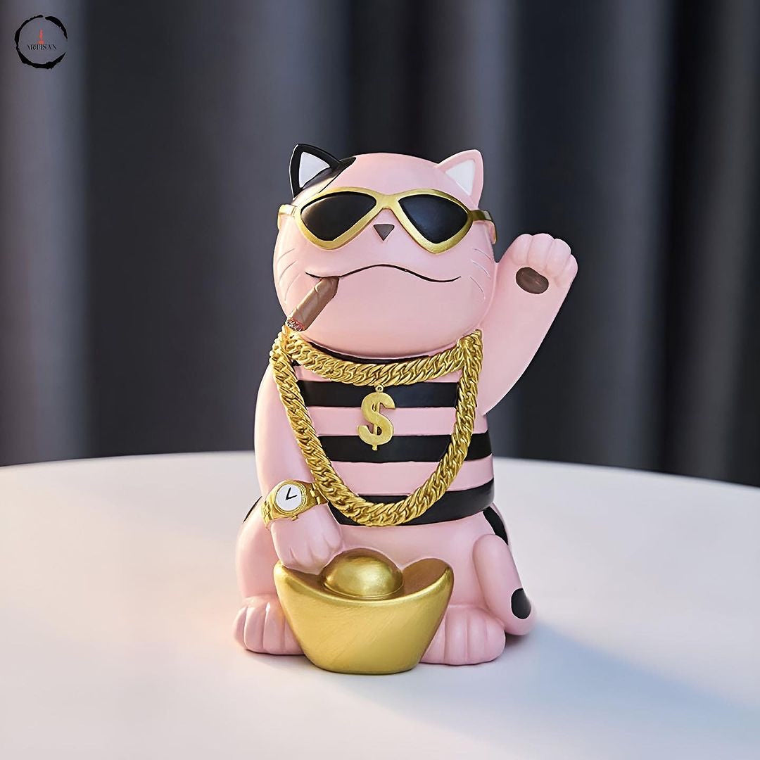 Rich Lucky Cat Figurine