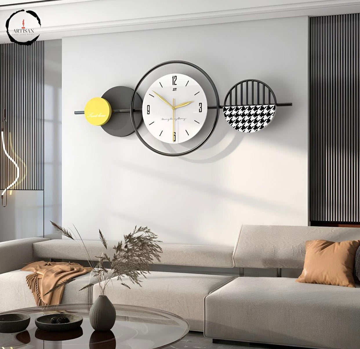 Iron Art Clock Creative Living Room