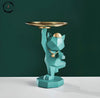 Geometric Dog Figurine With Tray Storage