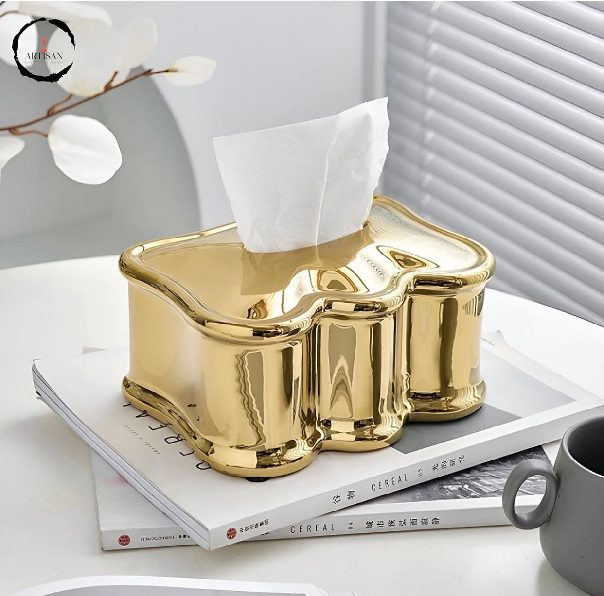 Wave Tissue Box Modern Design