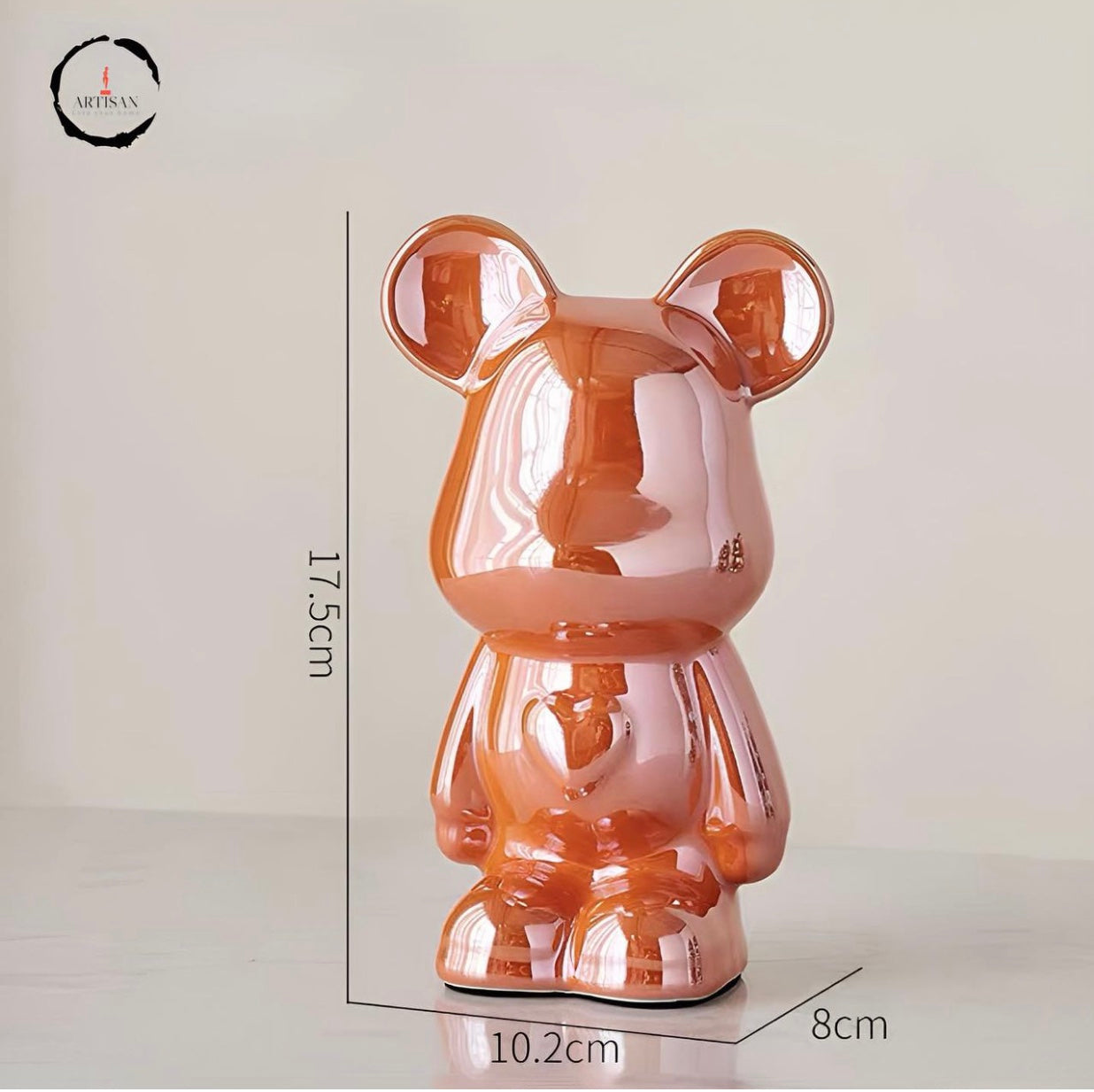 Colorful Ceramic Bear Sculpture