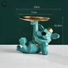 Geometric Dog Figurine With Tray Storage
