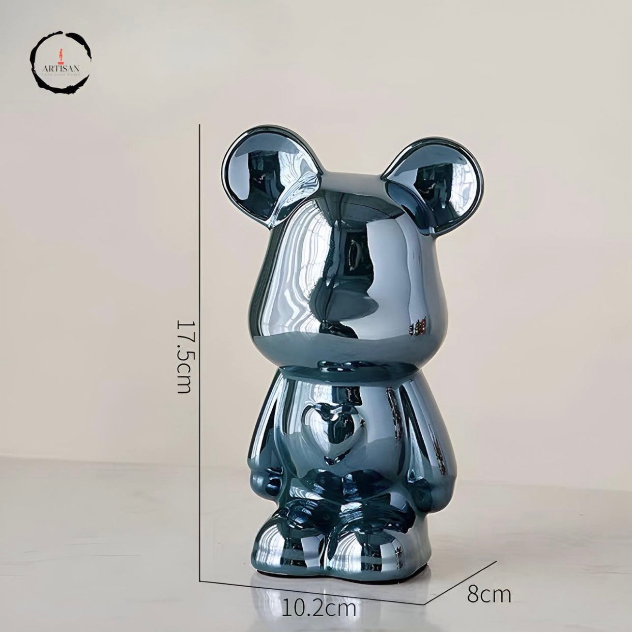 Colorful Ceramic Bear Sculpture