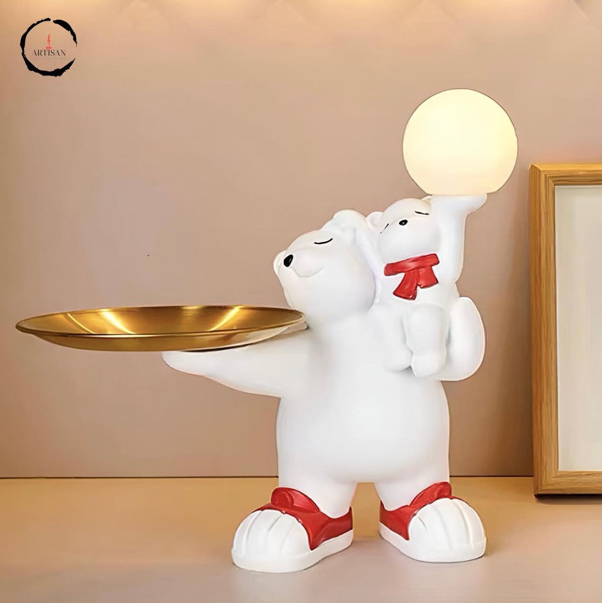 Deluxe Lighted Teddy Bear with Tray