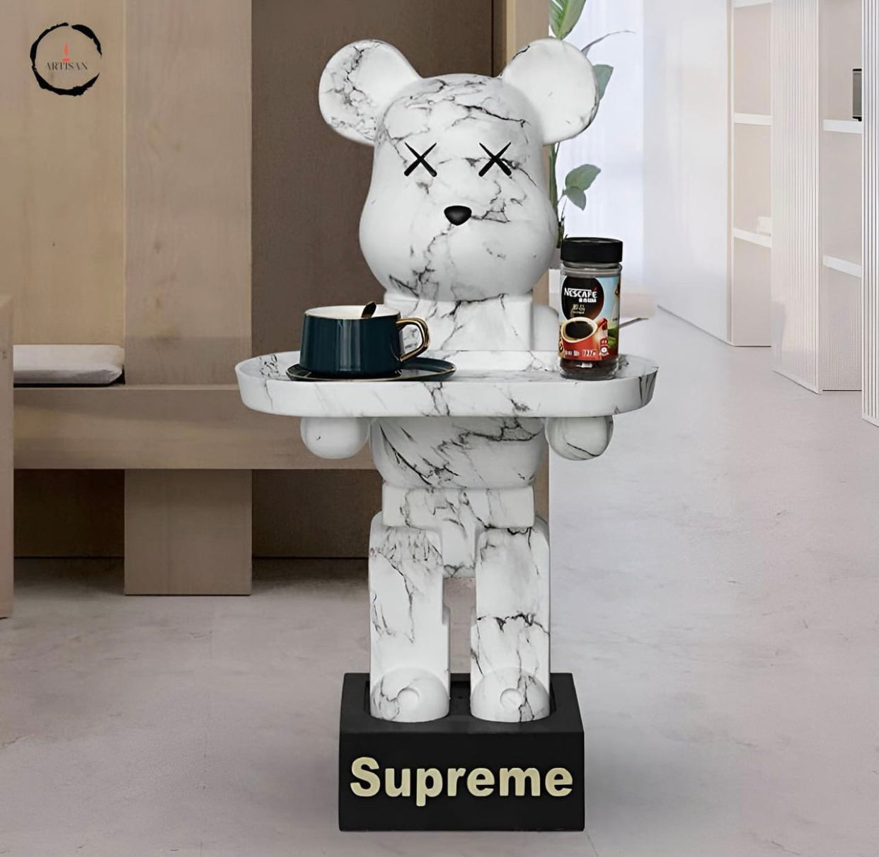 Bear Statue With Tray Storage