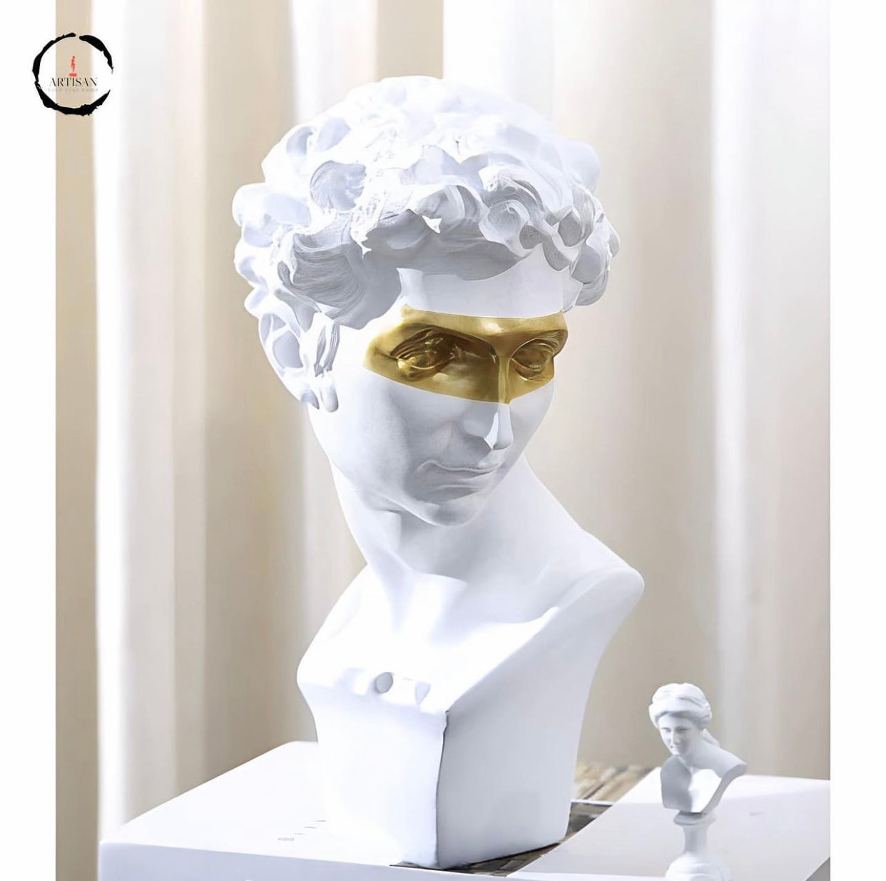 Golden Mask David Sculpture
