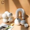 White Ceramic Bubble Vase