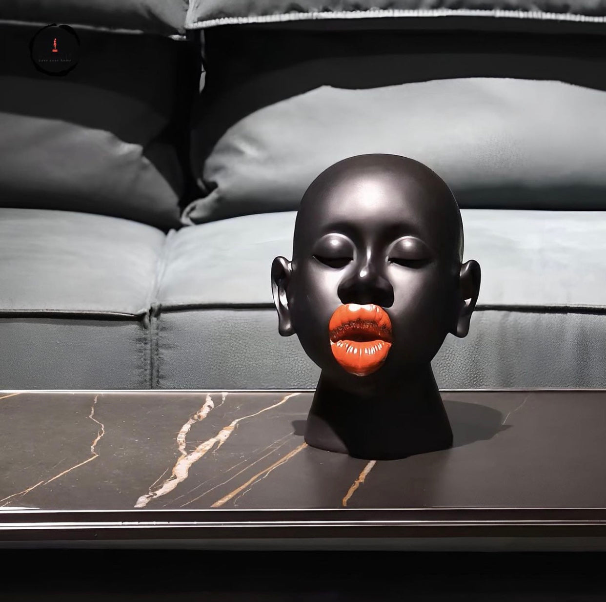 Big Red Lipstick Resin Statue