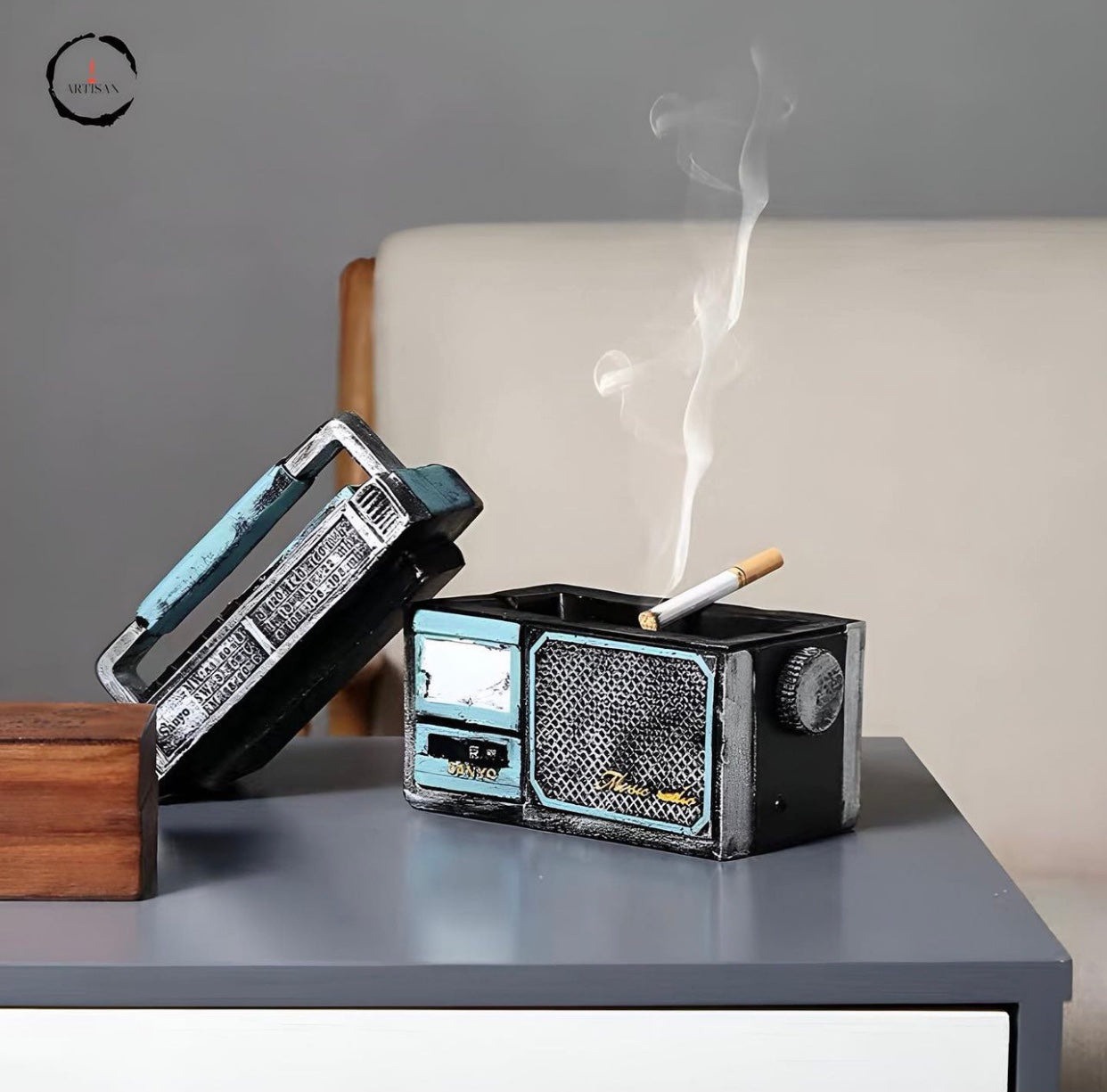 Resin Cute Radio Ashtray