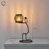 Iron & Hemp Rope Candle Holders