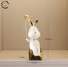 Gilded Ceramic Rabbit Ornament