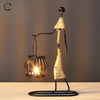 Iron & Hemp Rope Candle Holders