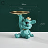 Geometric Dog Figurine With Tray Storage