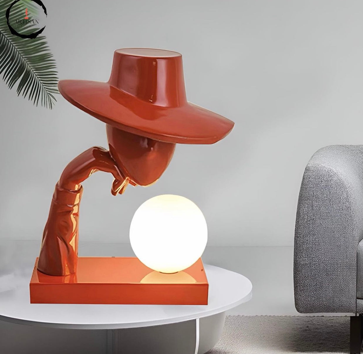 Art Man Thinking Desk Lamp