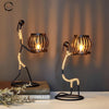 Iron & Hemp Rope Candle Holders