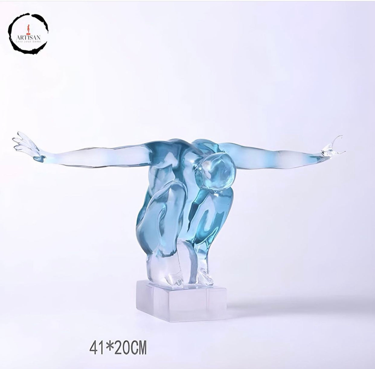 Transparent Athlete Statue