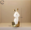 Gilded Ceramic Rabbit Ornament