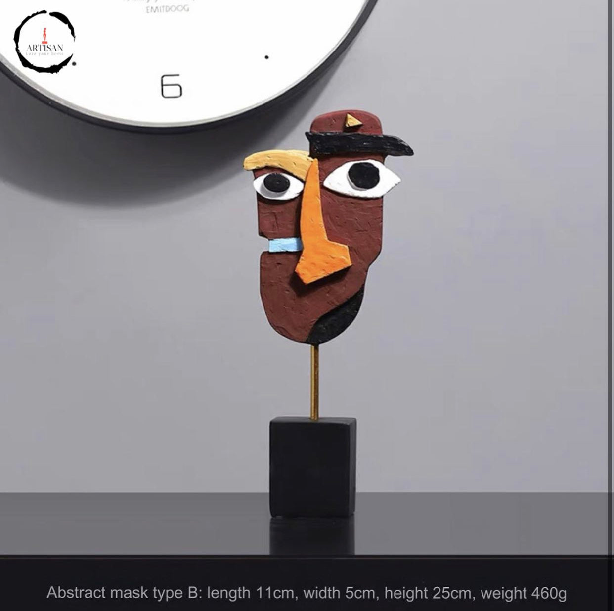 Nordic Style Face Art Resin Statue
