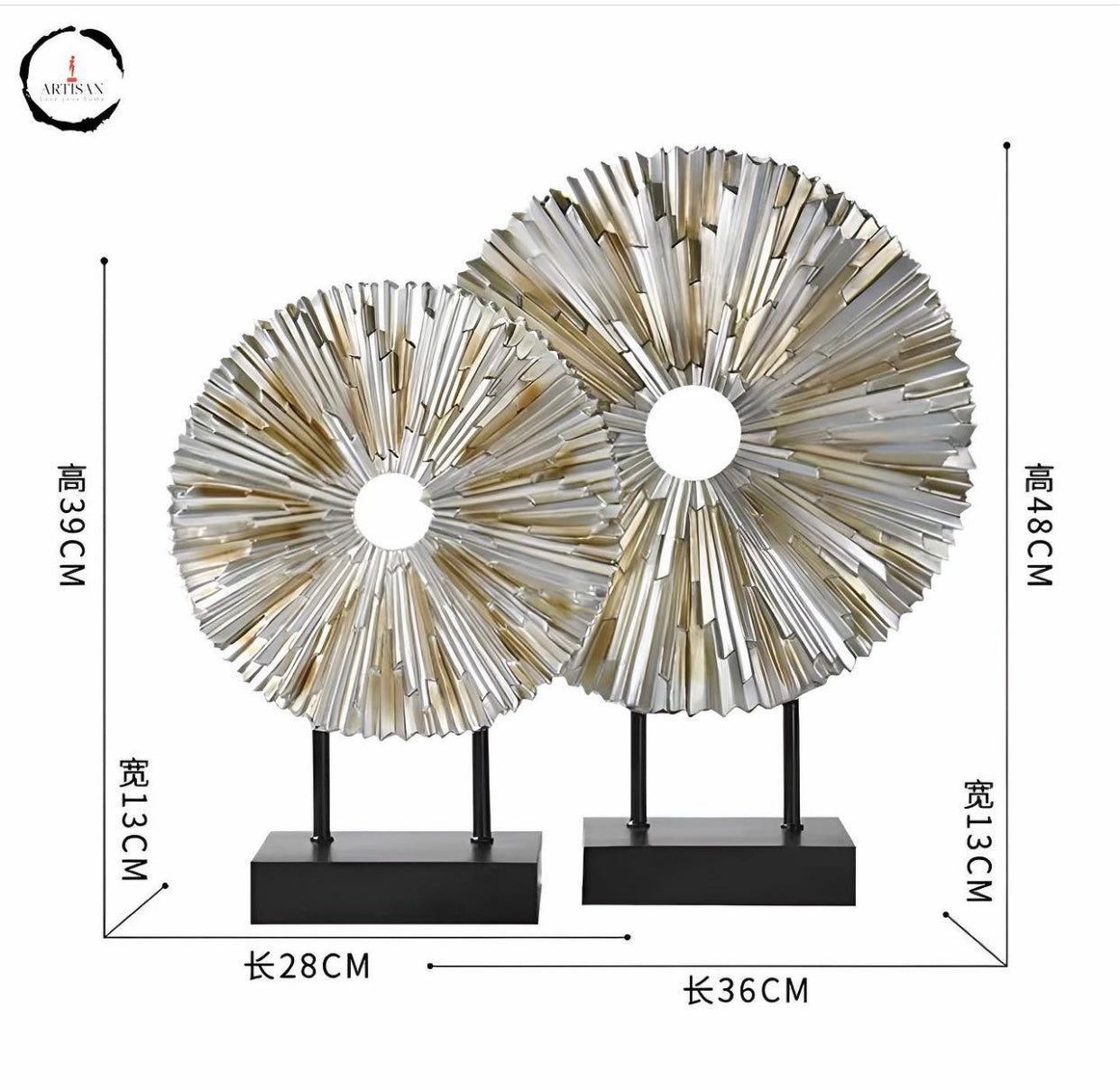 Geometric Round Shape Metal