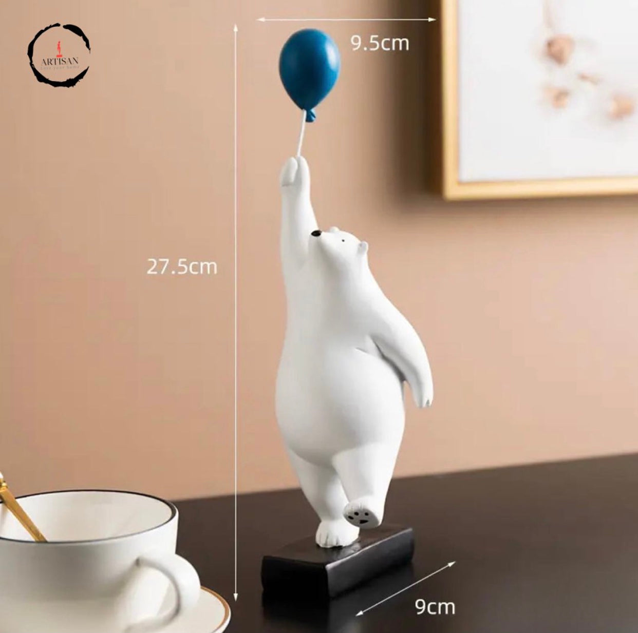 Balloon Polar Bear Flying Statue