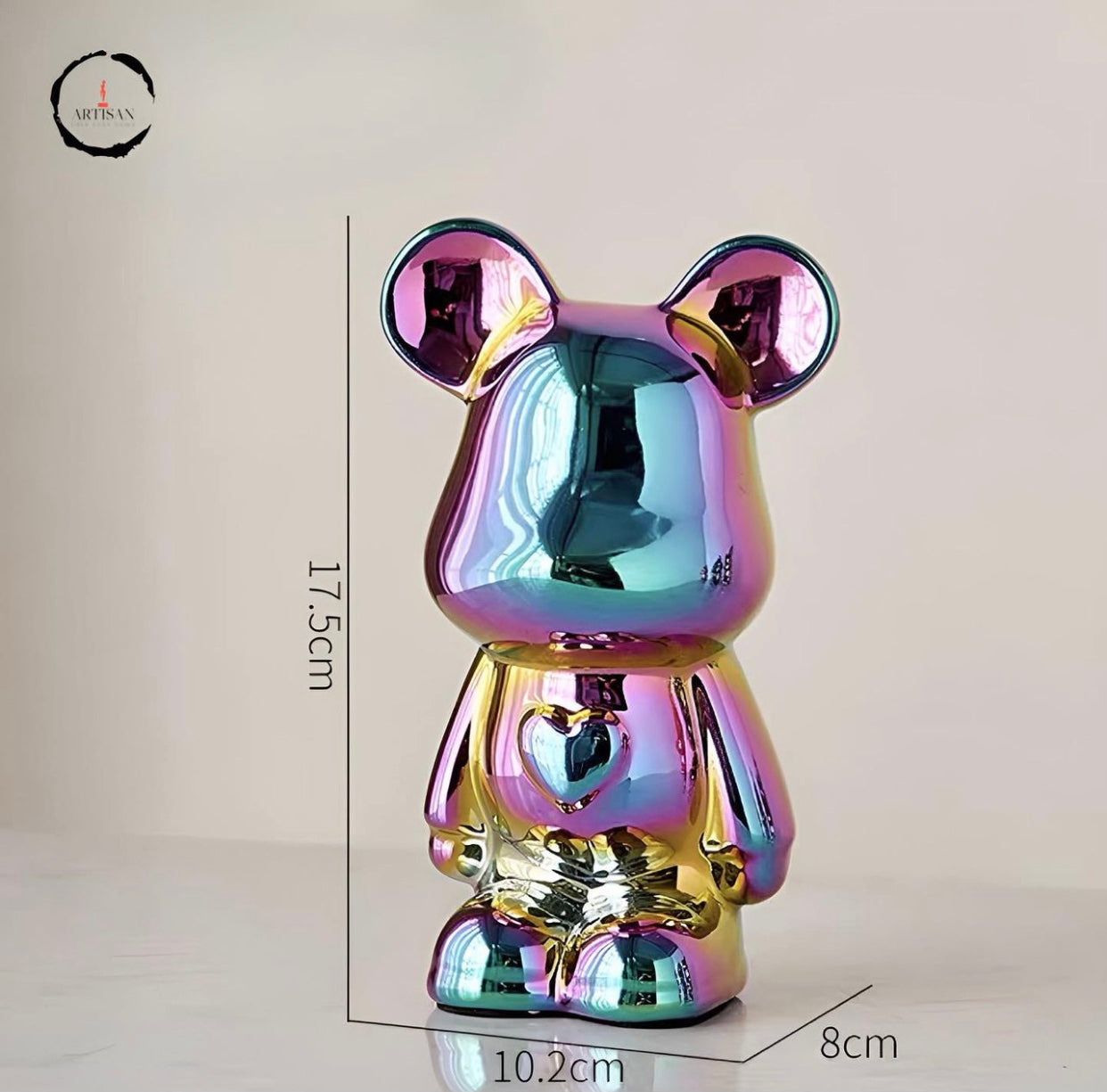 Colorful Ceramic Bear Sculpture