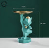Geometric Dog Figurine With Tray Storage