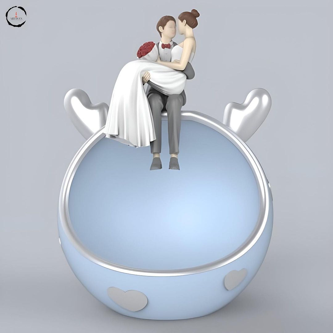 Married Couple Storage Figurine