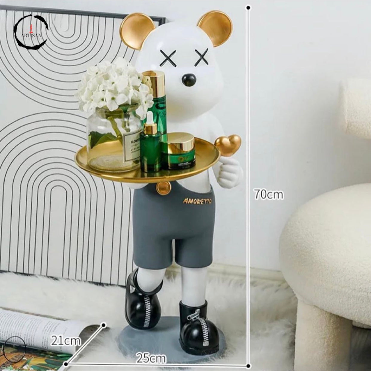 Pink Love Bear statue
