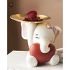 Cute Elephant Figurine Holding Tray