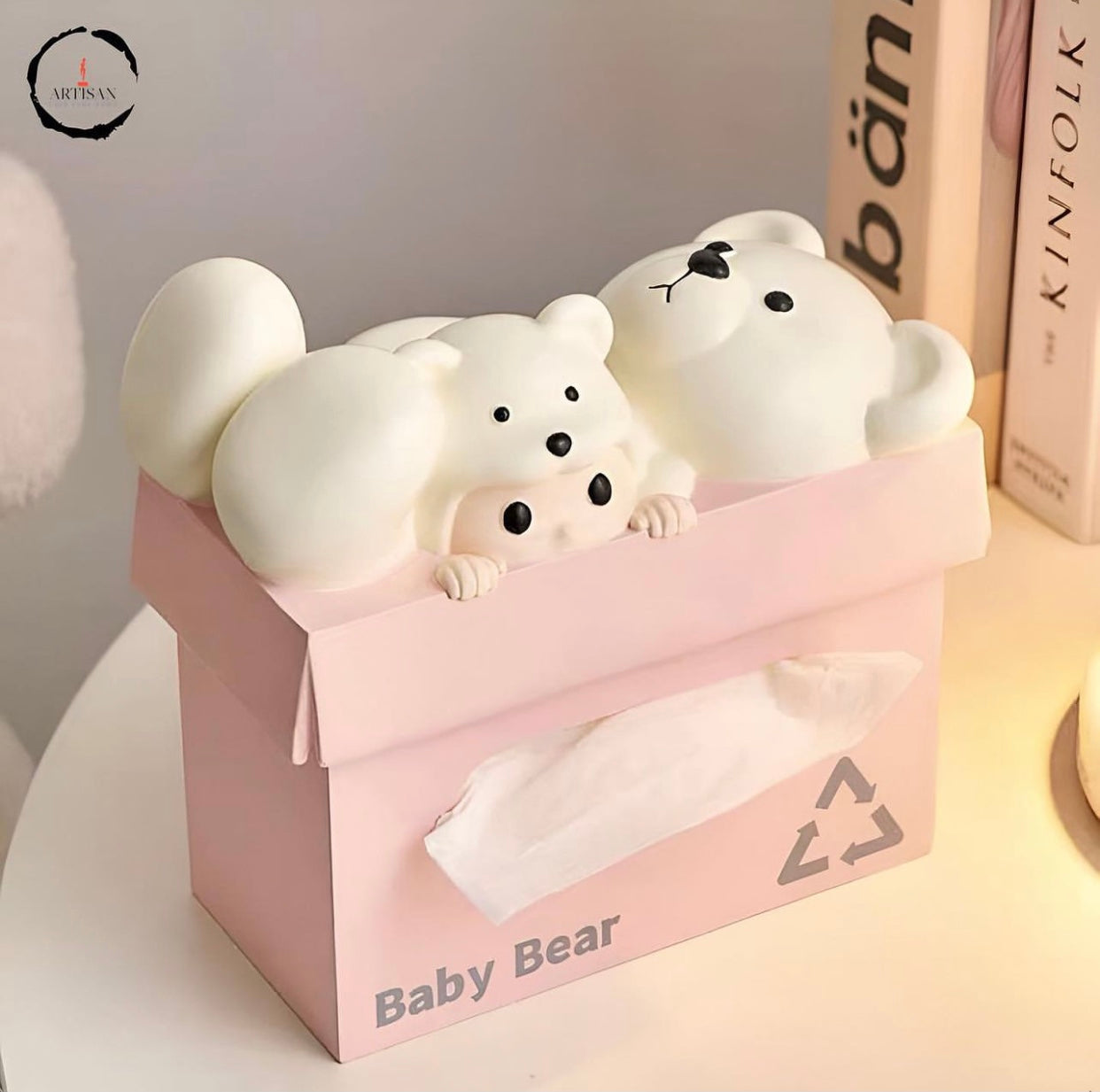 Cute Bear Resin Tissue Box