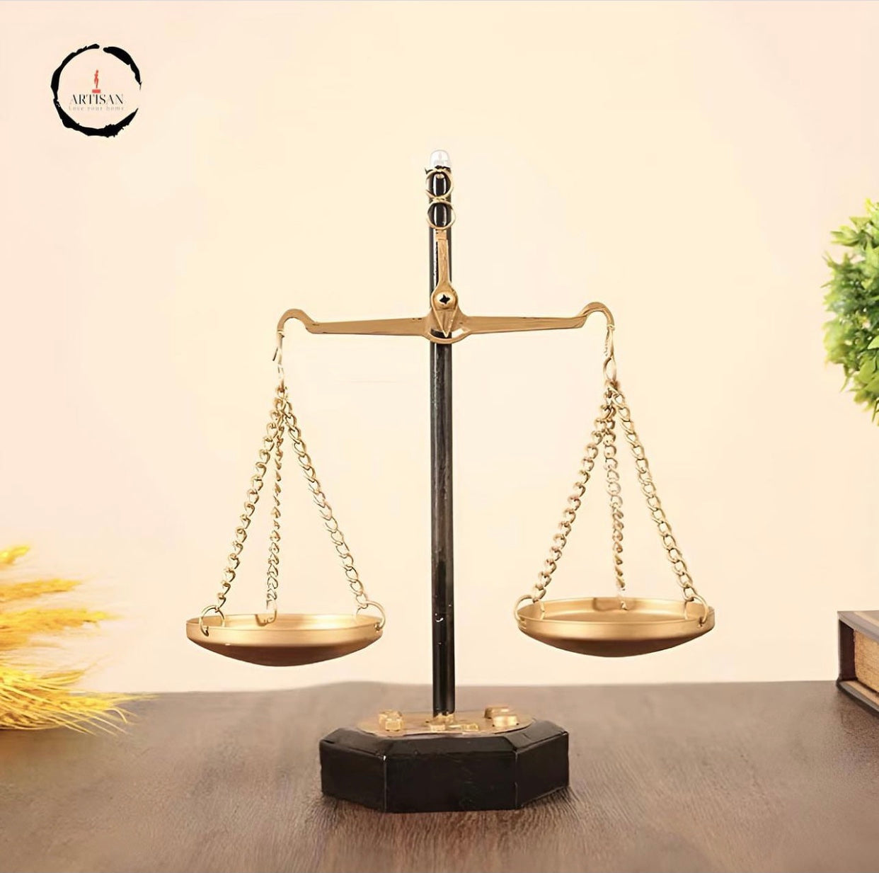 A Scales Of Justice In Golden Tone