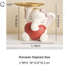 Cute Elephant Figurine Holding Tray