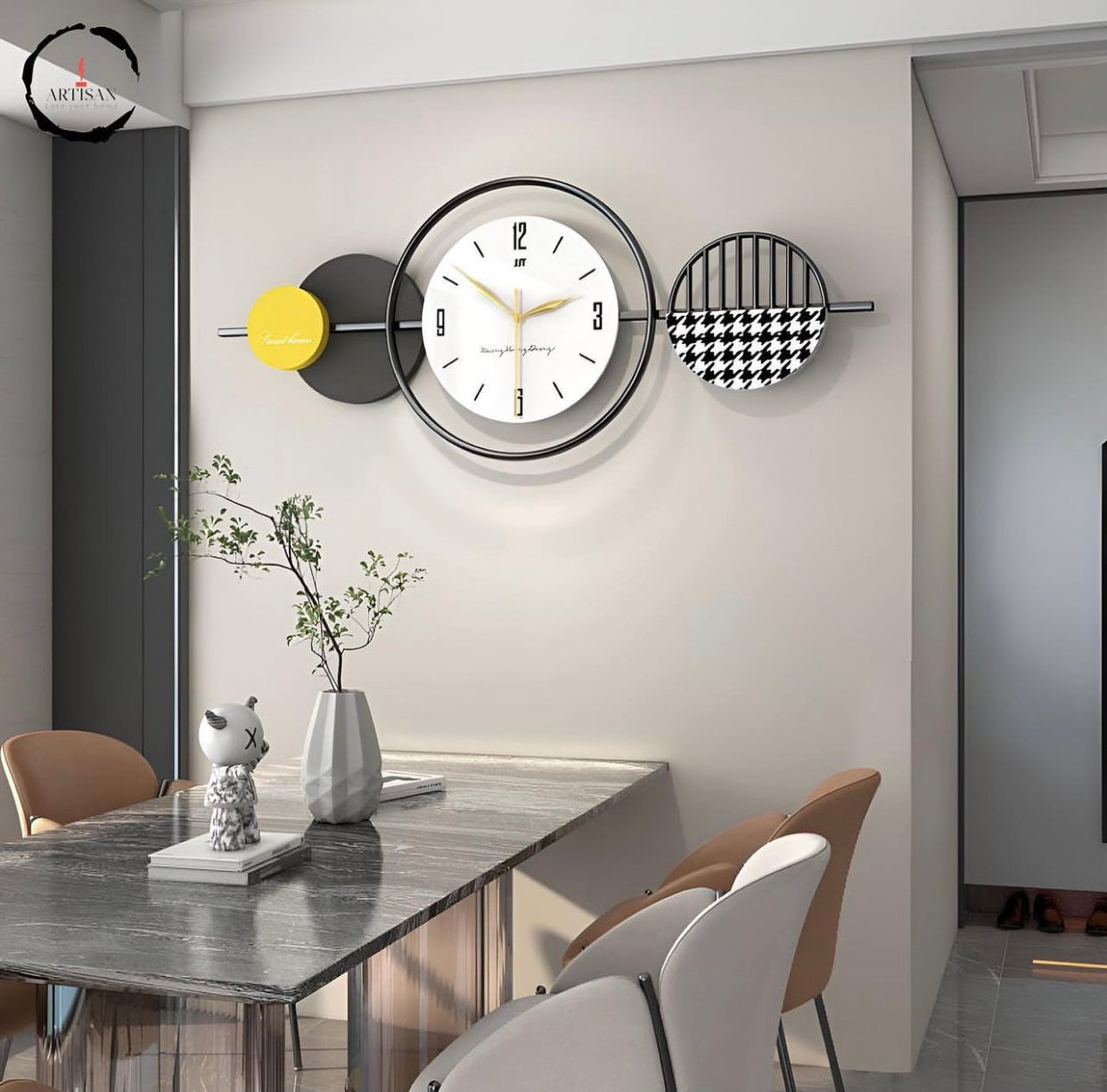 Iron Art Clock Creative Living Room